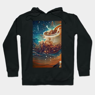 The Coffee Starry Teal ocean| starry night Hoodie